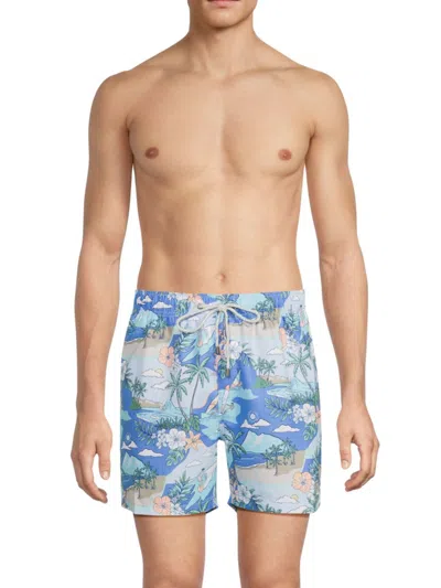 The Endless Summer Men's Tropical Print Swim Shorts