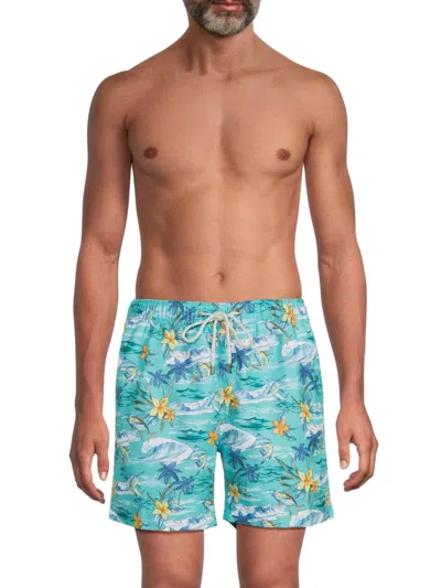 The Endless Summer Men's Tropical Print Swim Shorts