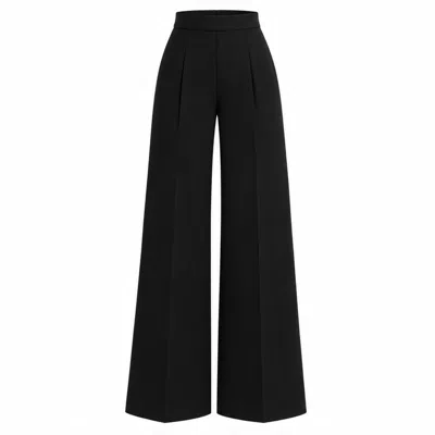 The Ethos Studio Women's Black Column Pants