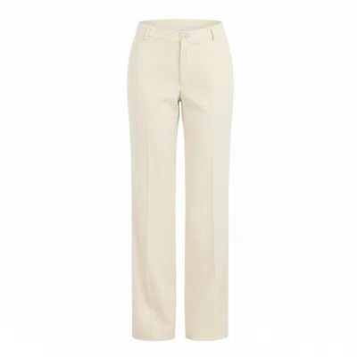 The Ethos Studio Women's Black Hassena Pants - Ivory, Regular In White