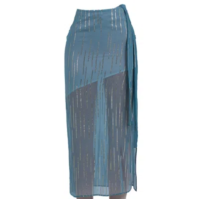 The Ethos Studio Women's Blue Luc Skirt