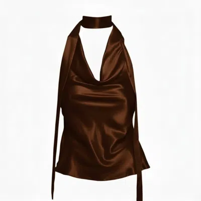 The Ethos Studio Women's Brown Nicholette Top - Cocoa