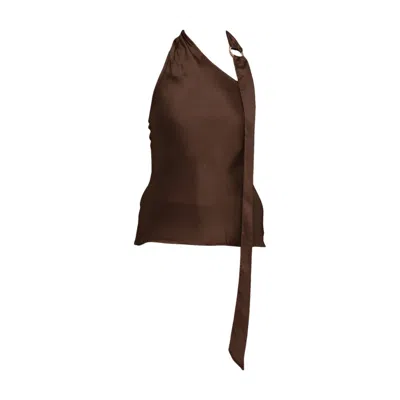 The Ethos Studio Women's Brown Vespara Top - Cocoa