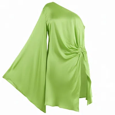 The Ethos Studio Women's Green Gaia Top/mini Dress - Kiwi