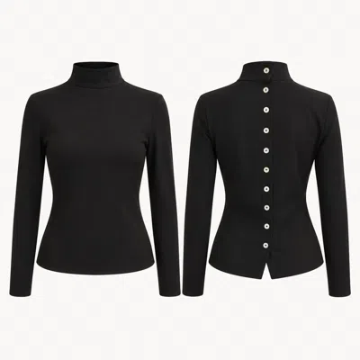 The Ethos Studio Women's Spine Turtleneck - Black