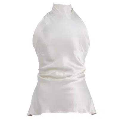 The Ethos Studio Women's White Alica Top, Silky - Ivory