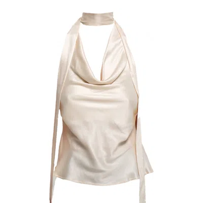 The Ethos Studio Women's White Nicholette Top - Ivory In Gray