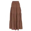The Etta Collection Women's Champfleuri Maxi Skirt Brown In Brown