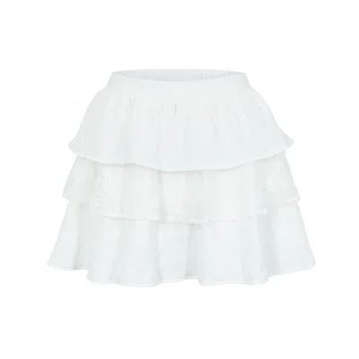 The Etta Collection Women's Clara Mini Skirt In White