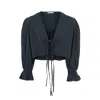 The Etta Collection Women's Nancy Blouse Grey In Grey