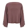 The Etta Collection Women's Sydney Cape Sleeve Jumper Brown In Brown