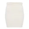 The Etta Collection Women's Sydney Knit Skirt White In White