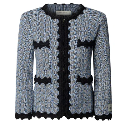 The Extreme Collection Blue / Black Giordana Metallic Blue Lady Jacket - Limited Edition In Multi