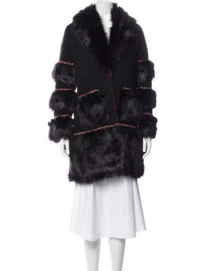 Pre-owned The Extreme Collection Faux Fur Coat W/ Tags In Black