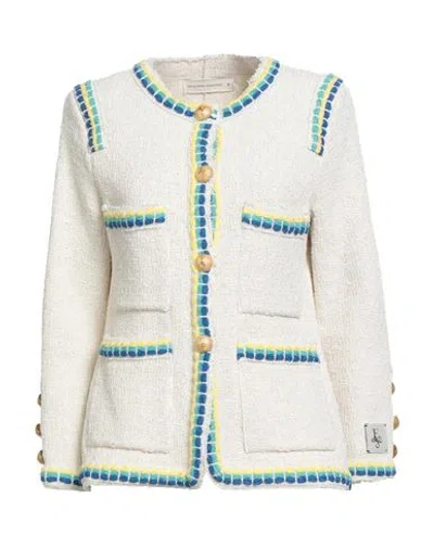 The Extreme Collection Woman Jacket Ivory Size Xl Viscose, Cotton, Polyester In White