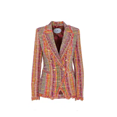 The Extreme Collection Women's Antonella Tweed Crossed Blazer