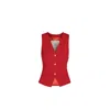 The Extreme Collection Women's Atelier Crepe Red Vest