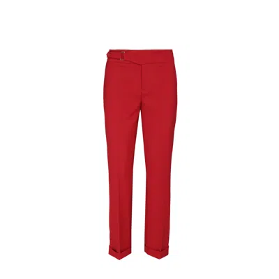 The Extreme Collection Women's Atelier Red Buckle Pants