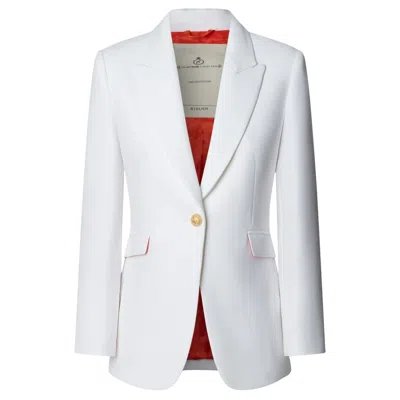 The Extreme Collection Women's Atelier White Blazer With Single Gold Button