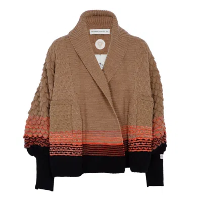 The Extreme Collection Women's Black / Brown Simonetta Camel Alpaca And Merino Jacket In Multi