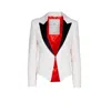 The Extreme Collection Women's Black Virna Torera Crepe Blazer