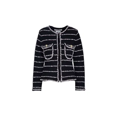 The Extreme Collection Women's Black / White Norton Black Sequined Tweed Jacket