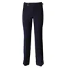 The Extreme Collection Women's Blue Atelier Navy Buckle Pants