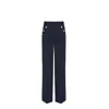 The Extreme Collection Women's Blue Atelier Navy Pinstripe Trousers