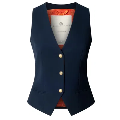 The Extreme Collection Women's Blue Navy Tailored Vest Atelier