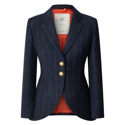 The Extreme Collection Women's Blue Wool Blazer With Premium Finish Morgan