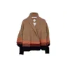The Extreme Collection Women's Brown Alpaca And Merino Wool Oversized Chunky Knit Short Cardigan Simonetta In Camel In Brown