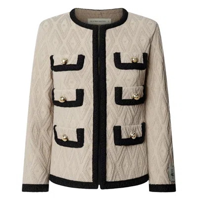 The Extreme Collection Women's Brown / Black Bianca Two-tone Hazelnut Jacket - Limited Edition In Multi