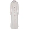 The Extreme Collection Women's White Ecru Crepe Cornelia Shirt Dress