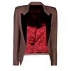 The Extreme Collection Women's Brown Goldie Wool Blazer