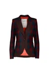 The Extreme Collection Women's Cameron Clan Merlot Check Blazer In Multi