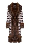 The Extreme Collection Women's Claire Raw Alpaca Long Coat In Brown