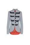 The Extreme Collection Women's Grey Renata Cipriani Pearl Blazer In Gray