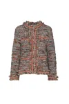 The Extreme Collection Women's Lilou Brown Short Tweed Jacket In Brown