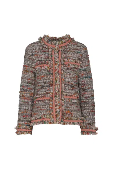 The Extreme Collection Women's Lilou Brown Short Tweed Jacket