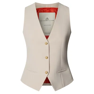 The Extreme Collection Women's Neutrals Beige Tailored Vest Atelier