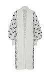 The Extreme Collection Women's Neutrals / Blue Sophie Long Beige Backed Coat In Gray
