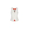 The Extreme Collection Women's Neutrals Ecru Crepe Atelier Vest