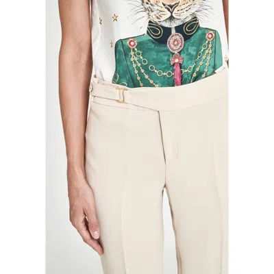 The Extreme Collection Women's Neutrals Toffee Atelier Buckle Trousers In Multi