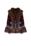 The Extreme Collection Women's Orange / Brown Armand Short Brown Alpaca Coat In Brown