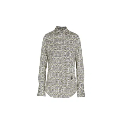 The Extreme Collection Women's Organic Cotton Green Liberty Printed Shirt