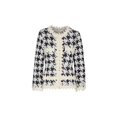 The Extreme Collection Women's Pascal Houndstooth Textured Knit Jacket