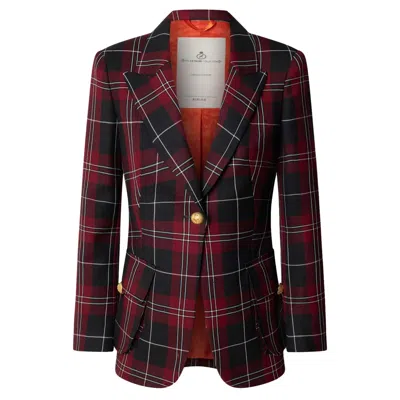 The Extreme Collection Women's Red / Black Tartan Check Blazer Gregor In Red/black