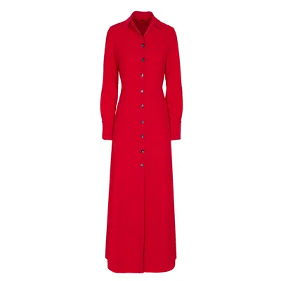 The Extreme Collection Women's Red Cornelia Shirt Dress Garnet