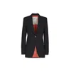 THE EXTREME COLLECTION WOMEN'S SINGLE BREASTED PREMIUM CREPE BLACK PARIS BLAZER