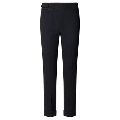 The Extreme Collection Women's Straight-leg Black Tailored Trousers Atelier In Blue